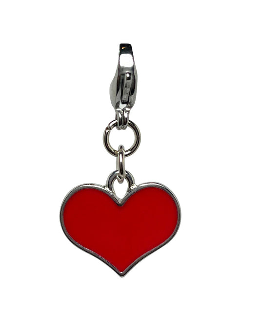 Enamel Red Heart Charm