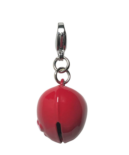 Metal Red Heart Jingle Bell Charm