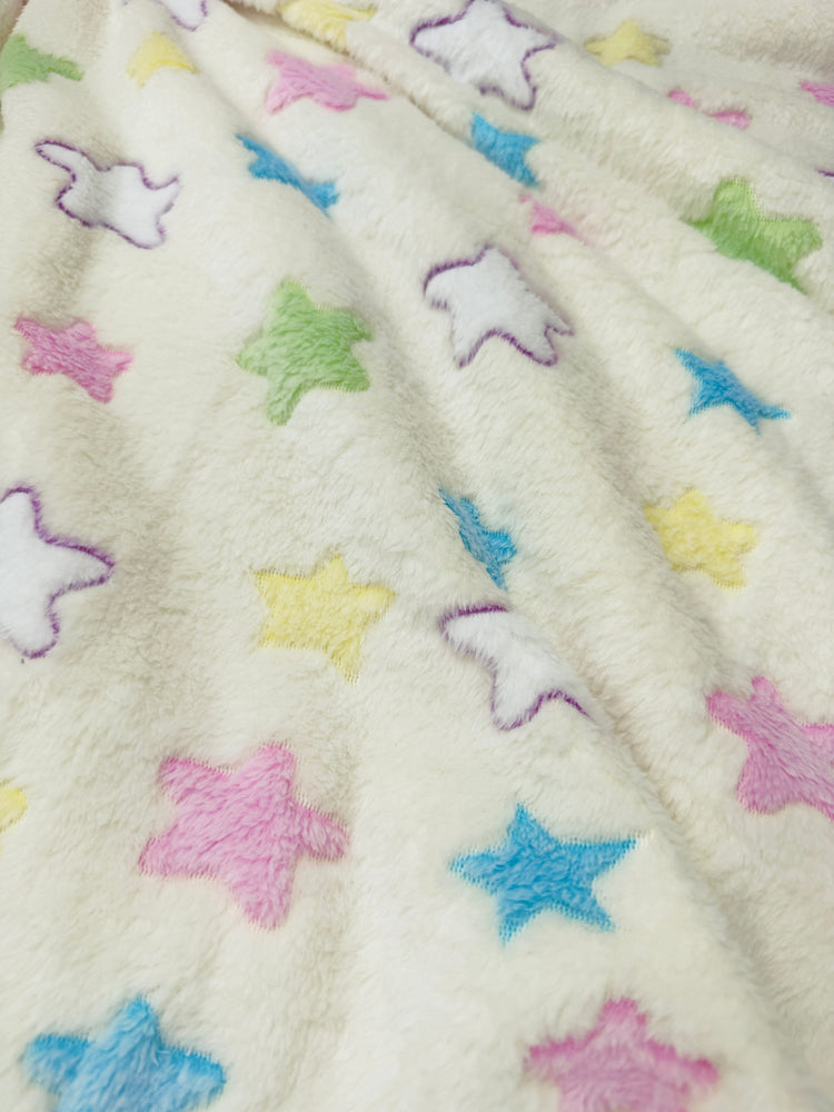 Double Layered Ultra Plush Colorful Stars Blanket