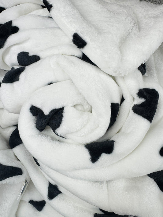Double Layered Ultra Plush Moo Cow Blanket
