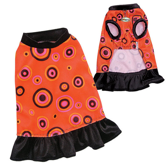 Soft Velour Retro Circles Dress