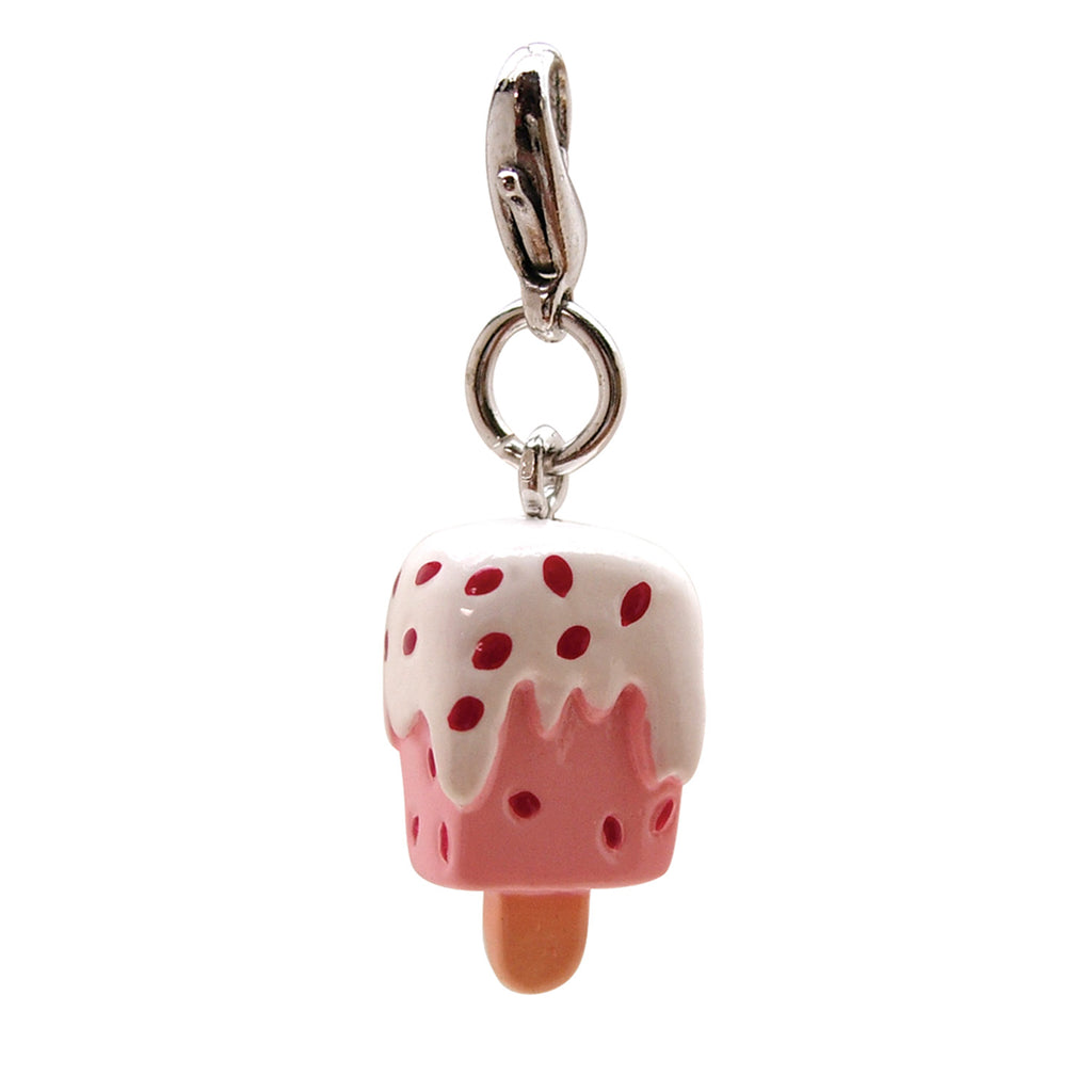 Poly 3-D Strawberry Popsicle Charm