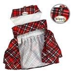 Red Plaid Harness Dress with Matching Leash