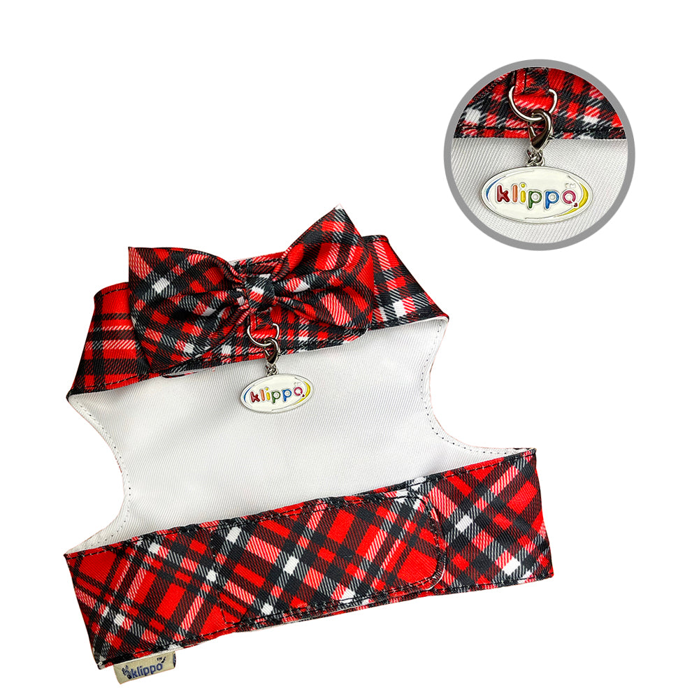 Red Plaid Harness Vest with Matching Leash