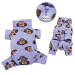 Silly Monkey Fleece Turtleneck Pajamas - Lavender
