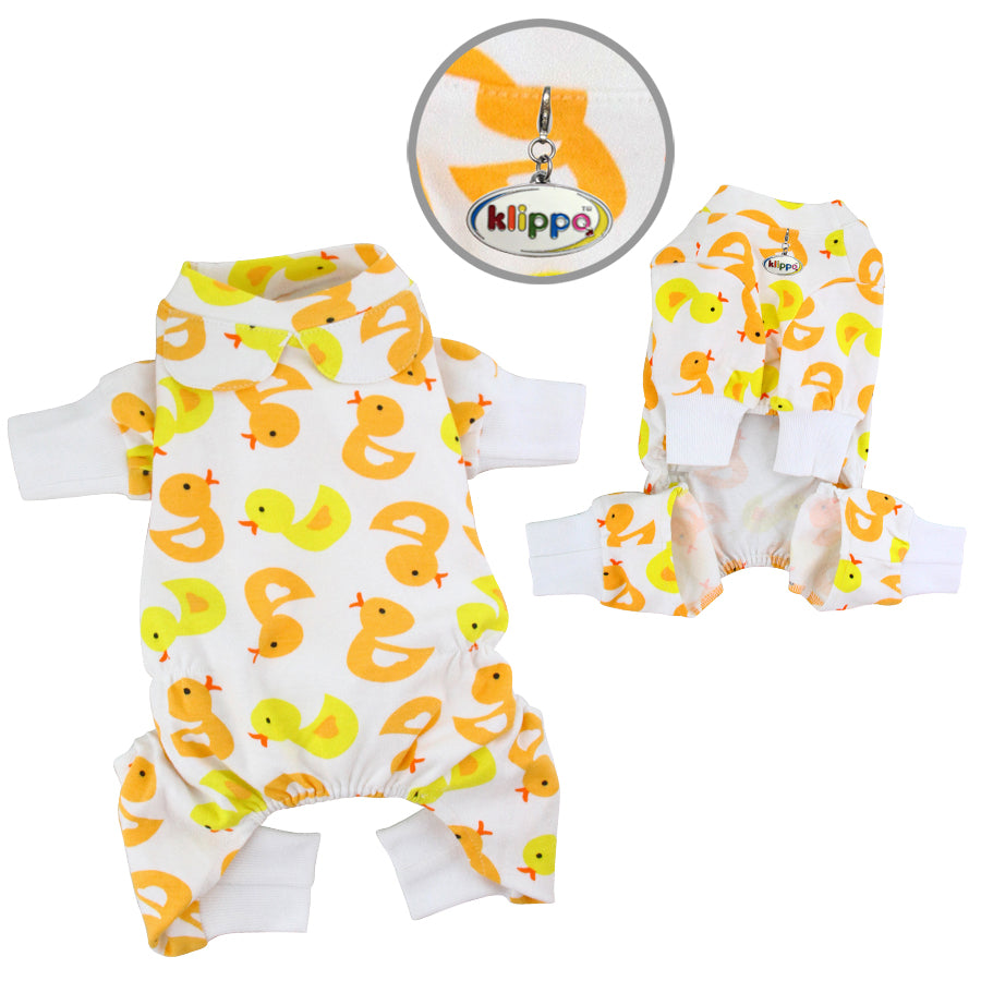 Yellow Ducky Knit Cotton Pajamas