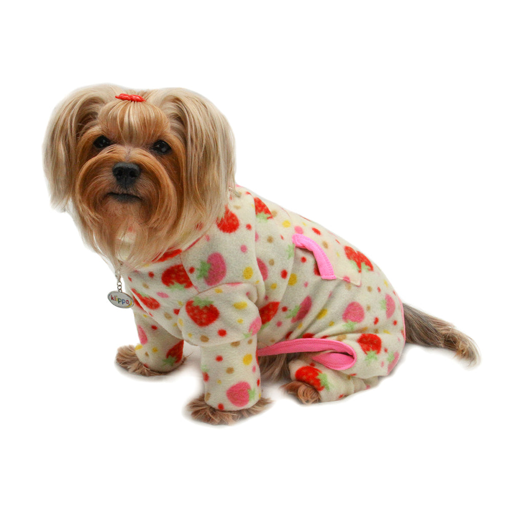 Yummy Strawberry Fleece Turtleneck Pajamas