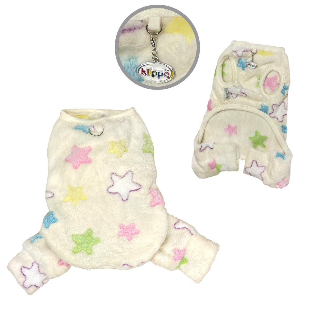 Ultra Plush Colorful Stars Front Sleeveless Pajamas