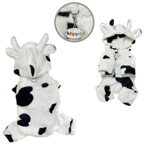 Ultra Thick Plush Moo Cow Hooded Pajamas