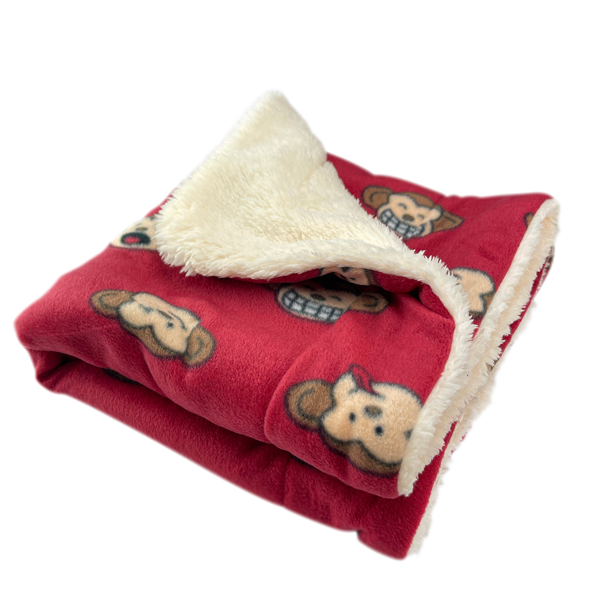 Double Layered Silly Monkey Fleece/Ultra-Plush Blanket - Burgundy