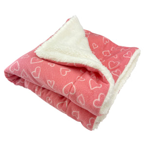 Double Layered Blush of Love Fleece/Ultra-Plush Blanket