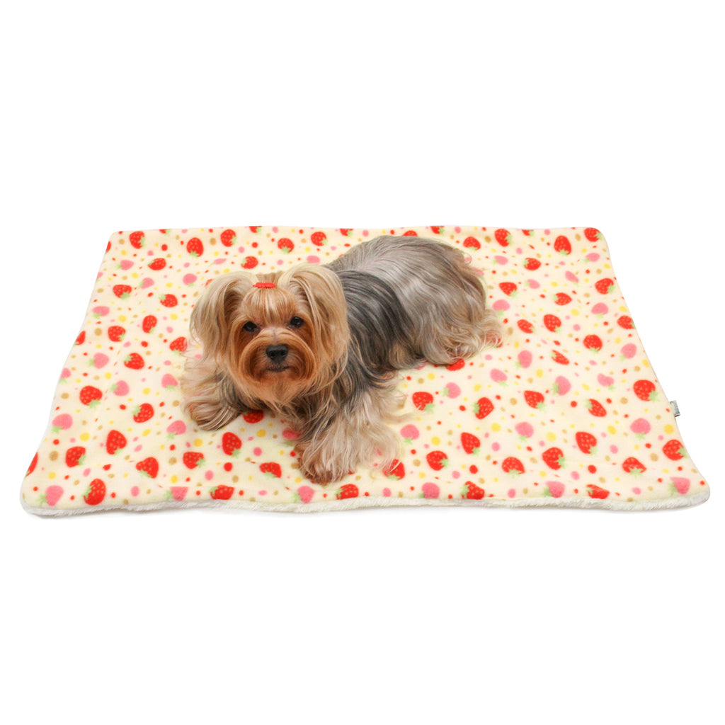 Double Layered Yummy Strawberry Fleece/Plush Blanket