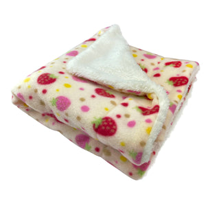 Double Layered Yummy Strawberry Fleece/Plush Blanket