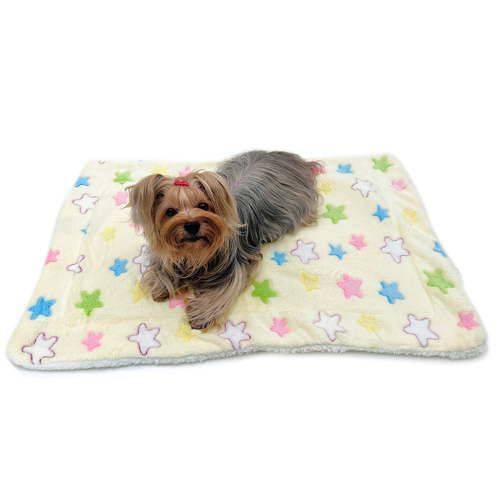 Double Layered Ultra Plush Colorful Stars Blanket